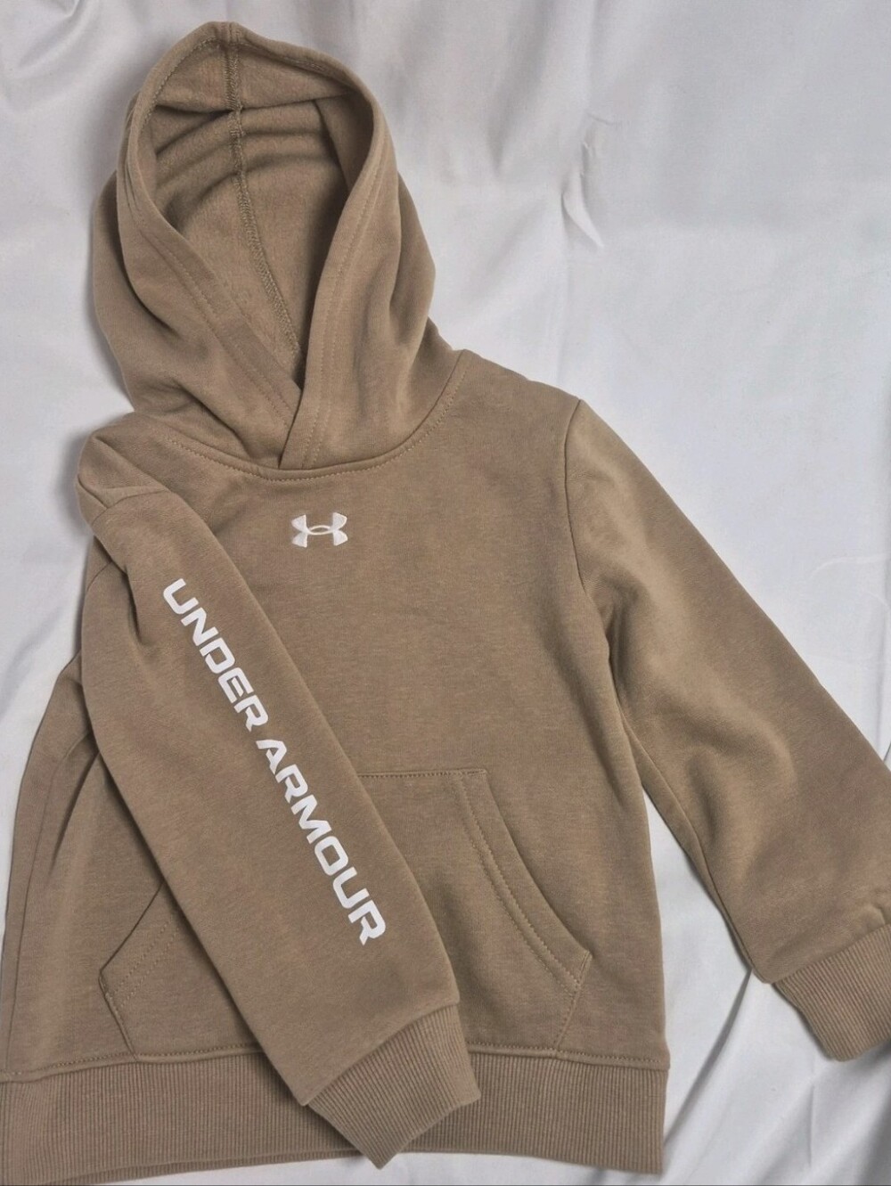 Under Armour Fleece Hoodie 3T Pullover Sweatshirt Gorpcore Minimalist Earthy